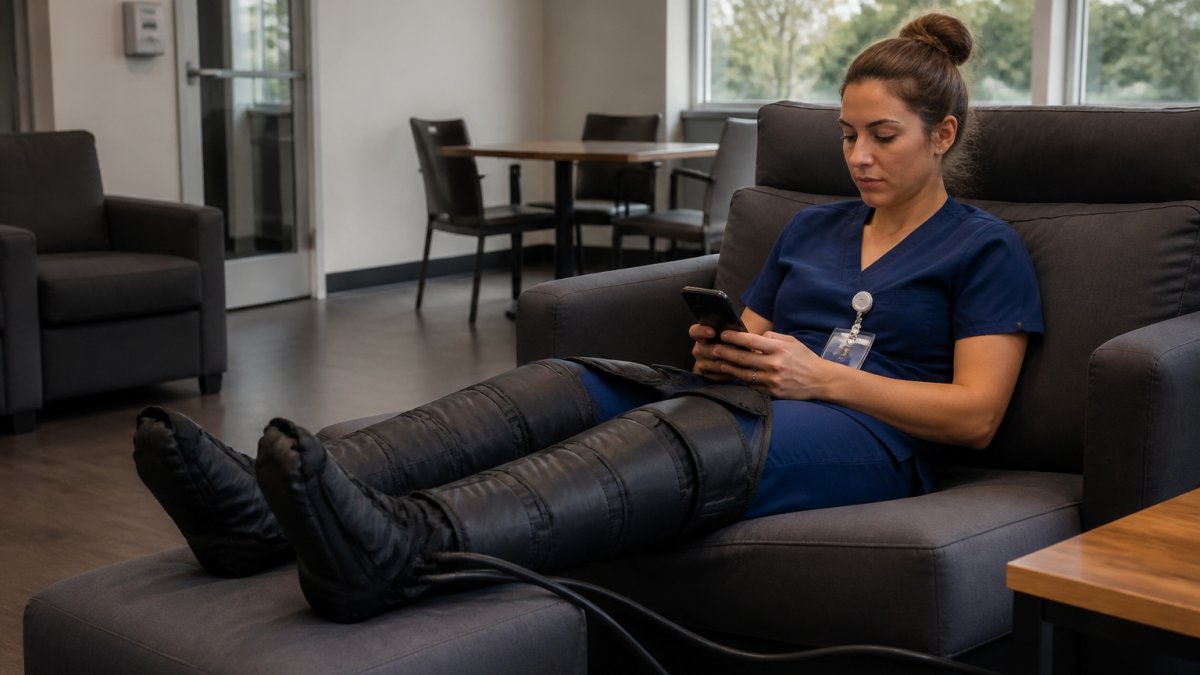 Compression Boots for Nurses Working Shifts